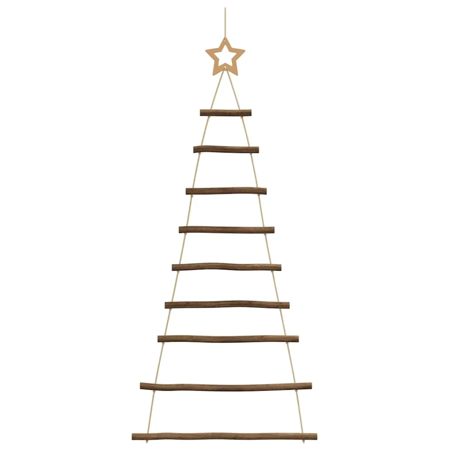 Sapins de Noël suspendus avec étoiles supérieures 2 pièces 55 x 120 cm Branche naturelle - 4