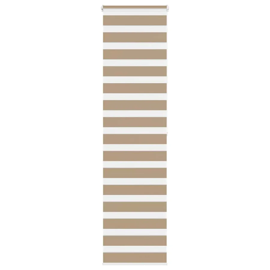 Store zèbre marron sable largeur du tissu 55,9 cm polyester