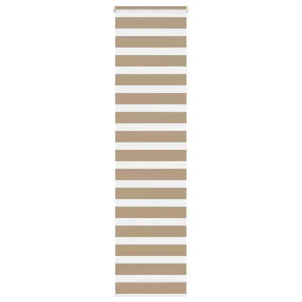 Store zèbre marron sable largeur du tissu 55,9 cm polyester