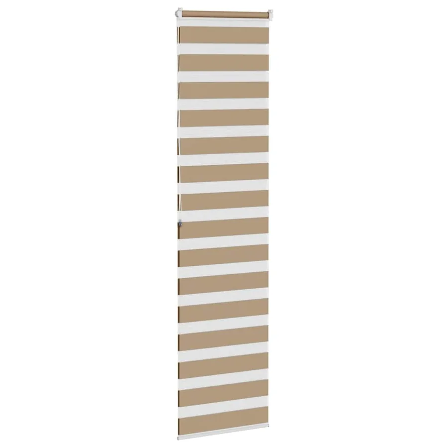 Store zèbre marron sable largeur du tissu 55,9 cm polyester - 4
