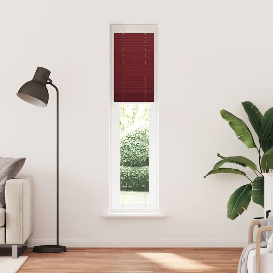Store plissé rouge bordeaux 50x200 cm largeur du tissu 49,4 cm - 2
