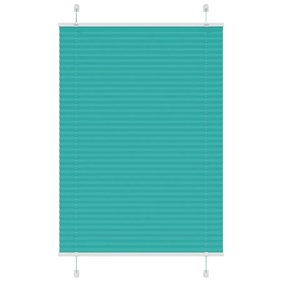 Store plissé vert pétrole 100x100 cm largeur du tissu 99,4cm