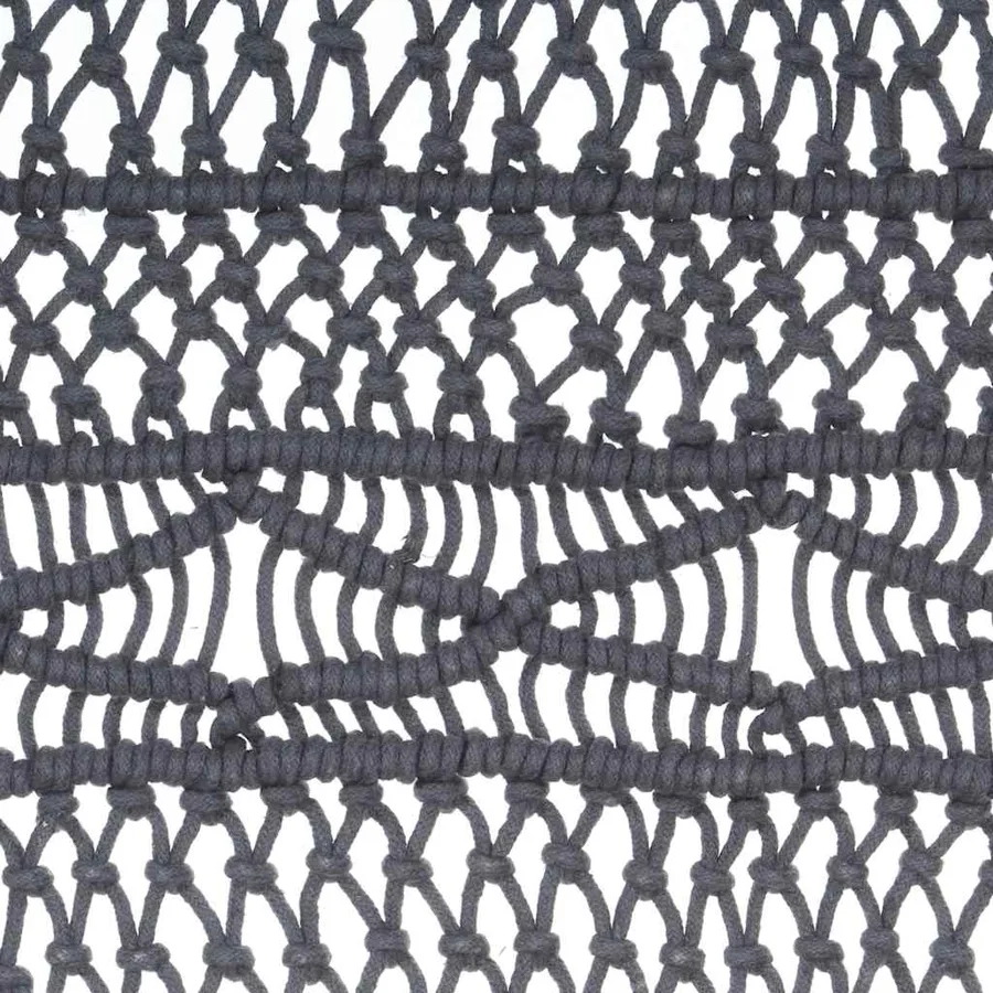 Rideau en macramé Anthracite 140x240 cm Coton - 5