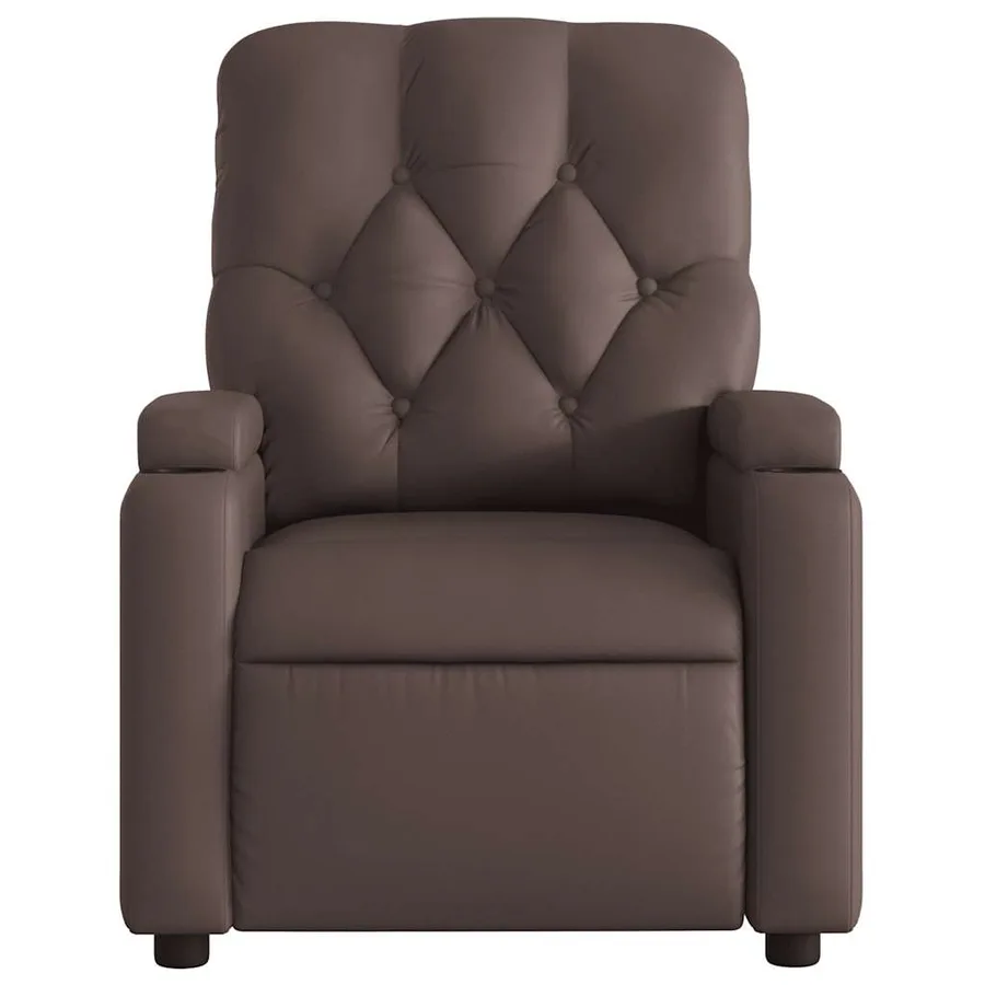 Fauteuil inclinable électrique Marron Similicuir - 9