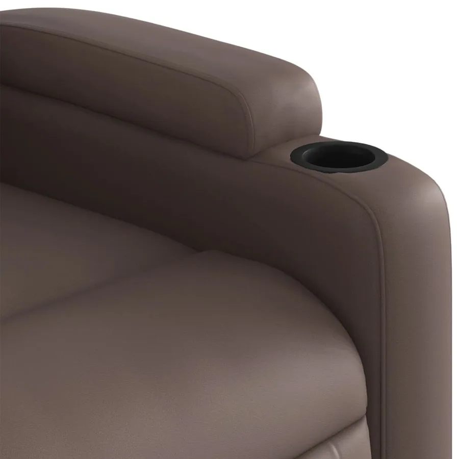 Fauteuil inclinable marron similicuir - 10