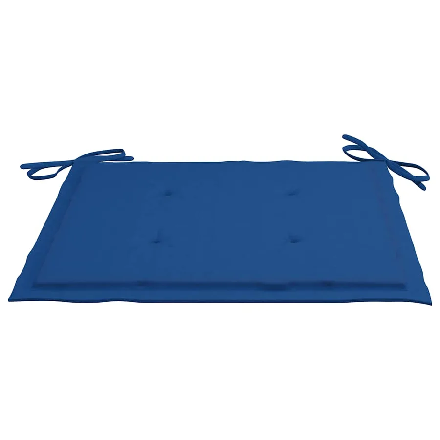 Chaises pliables de jardin avec coussins lot de 4 Teck solide - 11