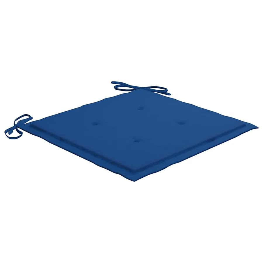 Chaises pliables de jardin avec coussins lot de 4 Teck solide - 8