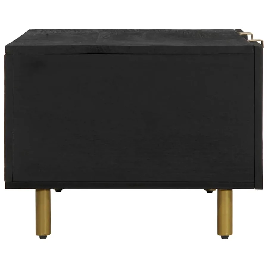 Table basse noir 100x54x40 cm bois d'ingénierie - 4