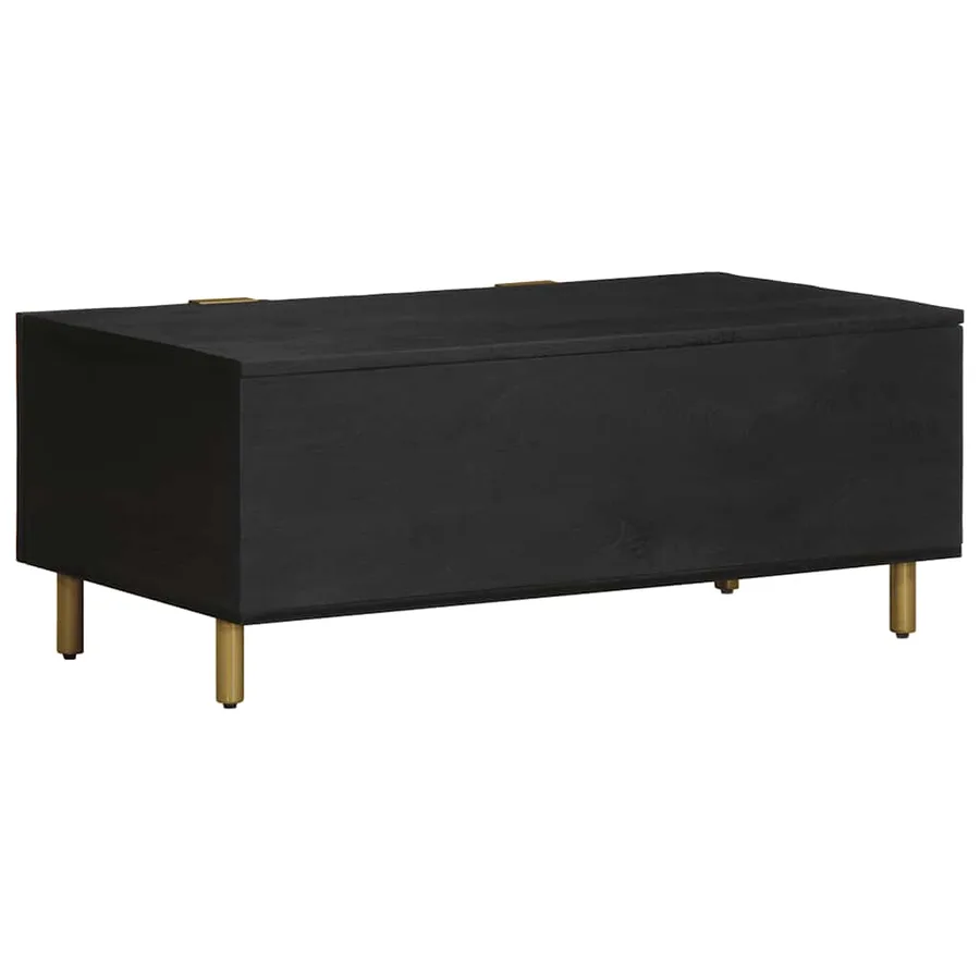 Table basse noir 100x54x40 cm bois d'ingénierie - 5