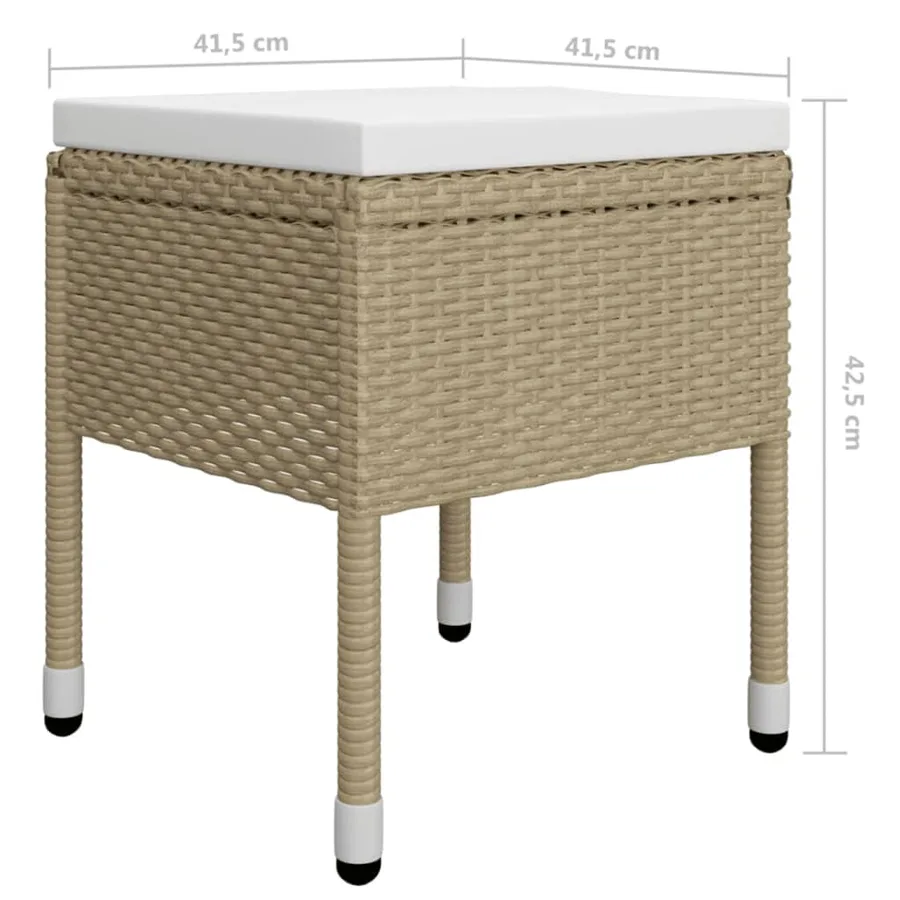 Ensemble à manger de jardin 5 pcs Beige - 16