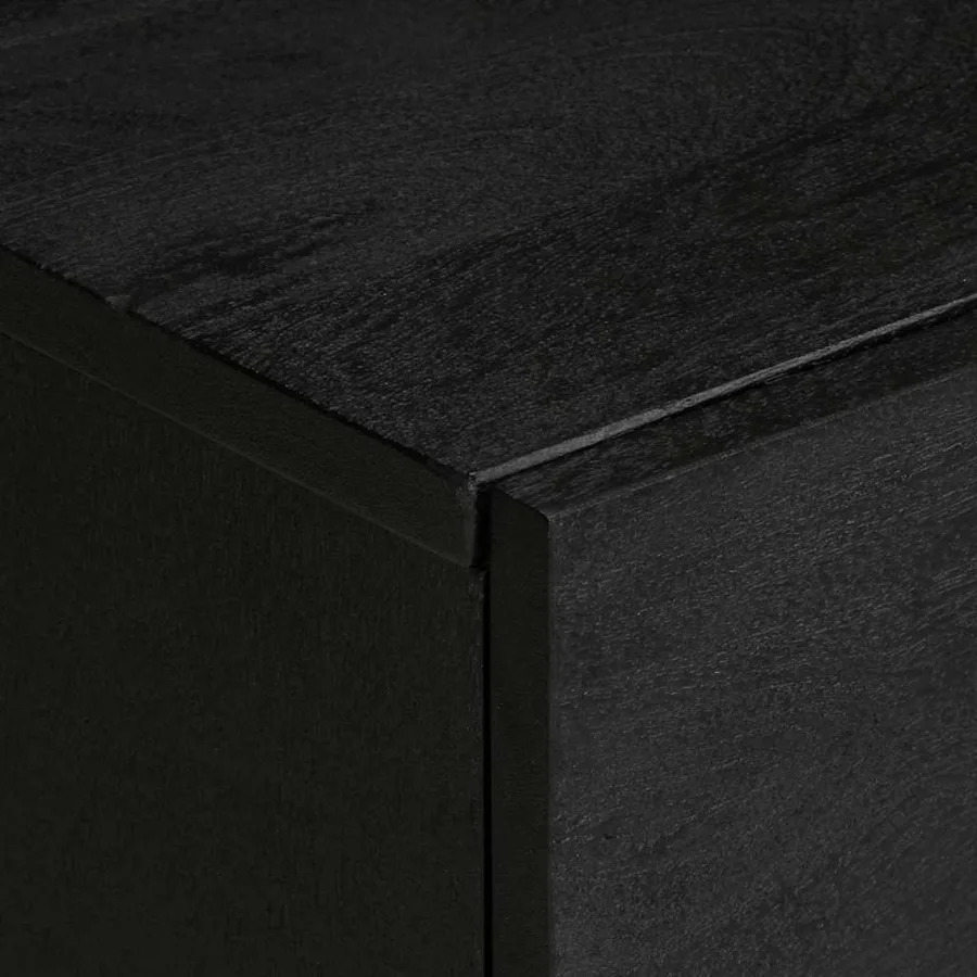 Meuble TV noir 105x33x46 cm bois d'ingénierie - 6