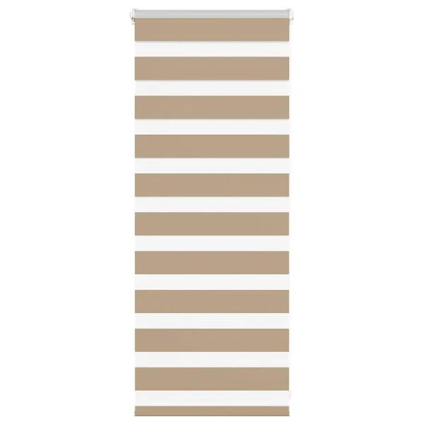 Store zèbre marron sable largeur du tissu 50,9 cm polyester