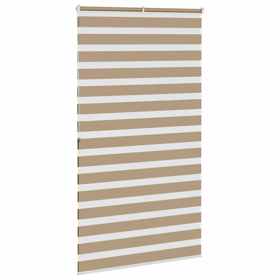 Store zèbre marron sable largeur du tissu 120,9 cm polyester - 4