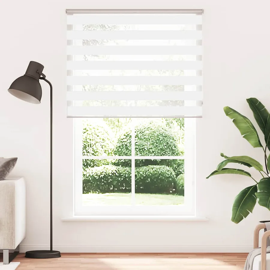 Store zèbre blanc 140x230 cm largeur du tissu 135,9cm polyester - 2