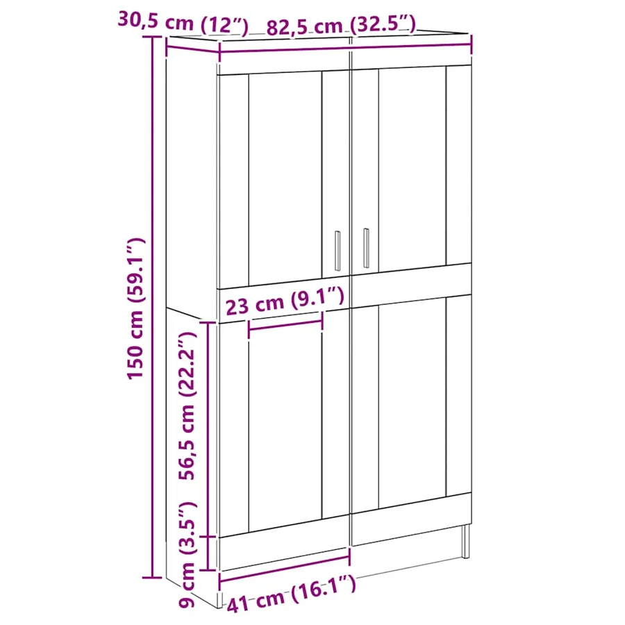 Bibliothèque chêne artisanal 82,5x30,5x150 cm bois d'ingénierie - 10