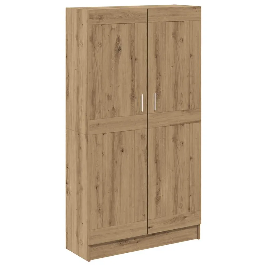 Bibliothèque chêne artisanal 82,5x30,5x150 cm bois d'ingénierie - 2