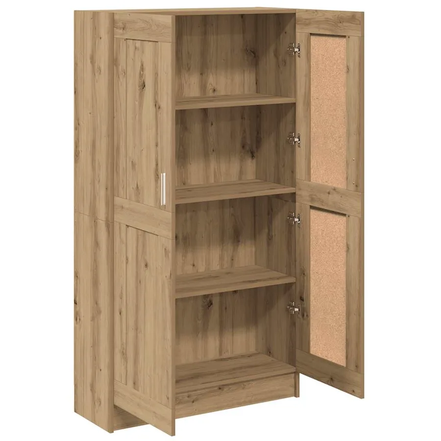 Bibliothèque chêne artisanal 82,5x30,5x150 cm bois d'ingénierie - 4