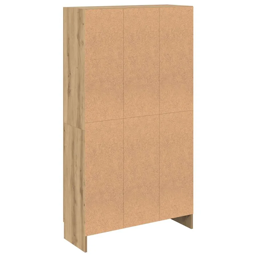 Bibliothèque chêne artisanal 82,5x30,5x150 cm bois d'ingénierie - 7