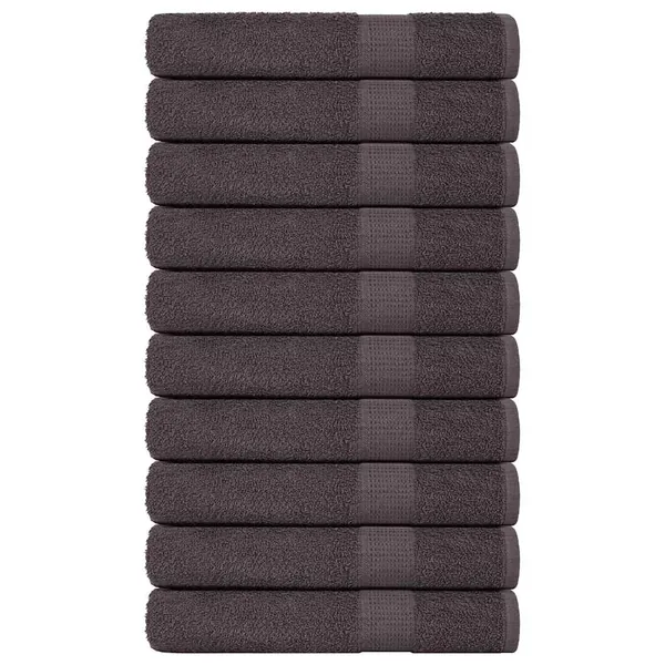Serviettes de sauna FROGN 10 pcs anthracite 80x200 cm 360 g/m²
