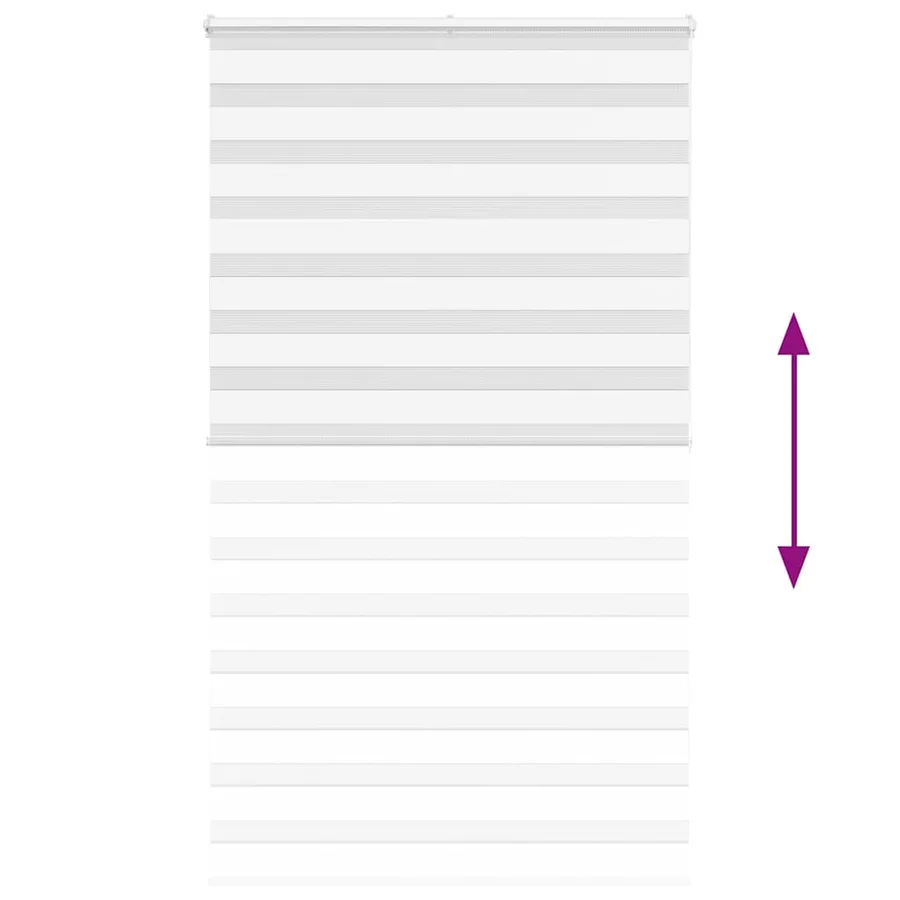 Store zèbre blanc 120x200 cm largeur du tissu 125,9cm polyester - 5