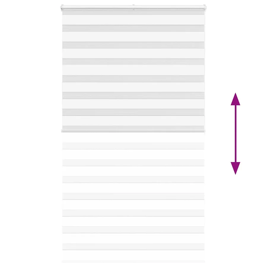 Store zèbre blanc 120x200 cm largeur du tissu 115,9cm polyester - 5