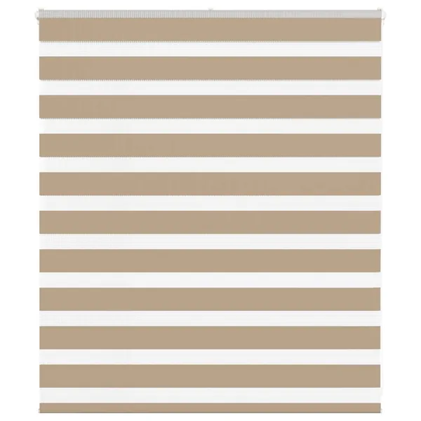 Store zèbre marron sable largeur du tissu 125,9 cm polyester