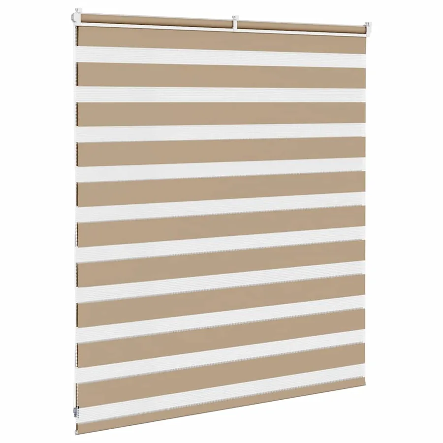 Store zèbre marron sable largeur du tissu 125,9 cm polyester - 4