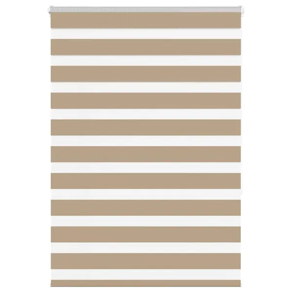 Store zèbre marron sable largeur du tissu 110,9 cm polyester