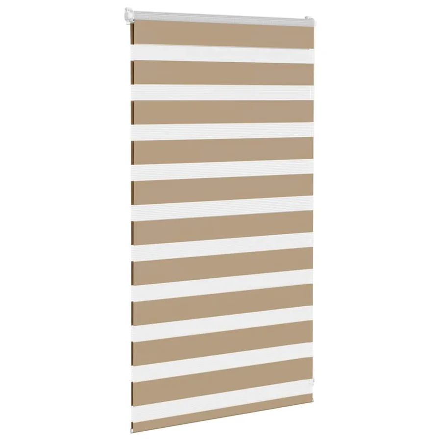 Store zèbre marron sable largeur du tissu 85,9 cm polyester - 3