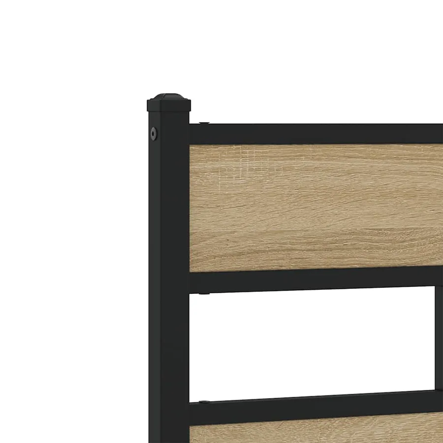 Tête de lit de remplacement chêne sonoma 107 cm fer et bois d’ingénierie - 5
