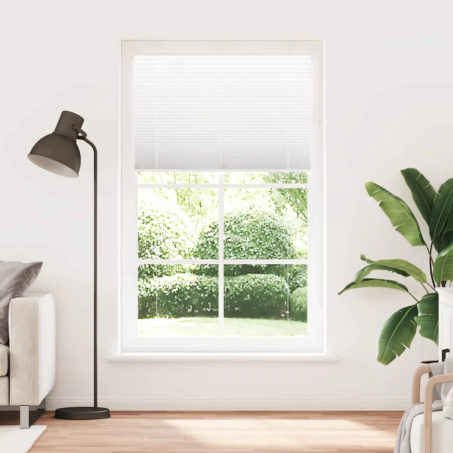 Store plissé blanc 120x200cm largeur du tissu 119,4cm polyester - 2