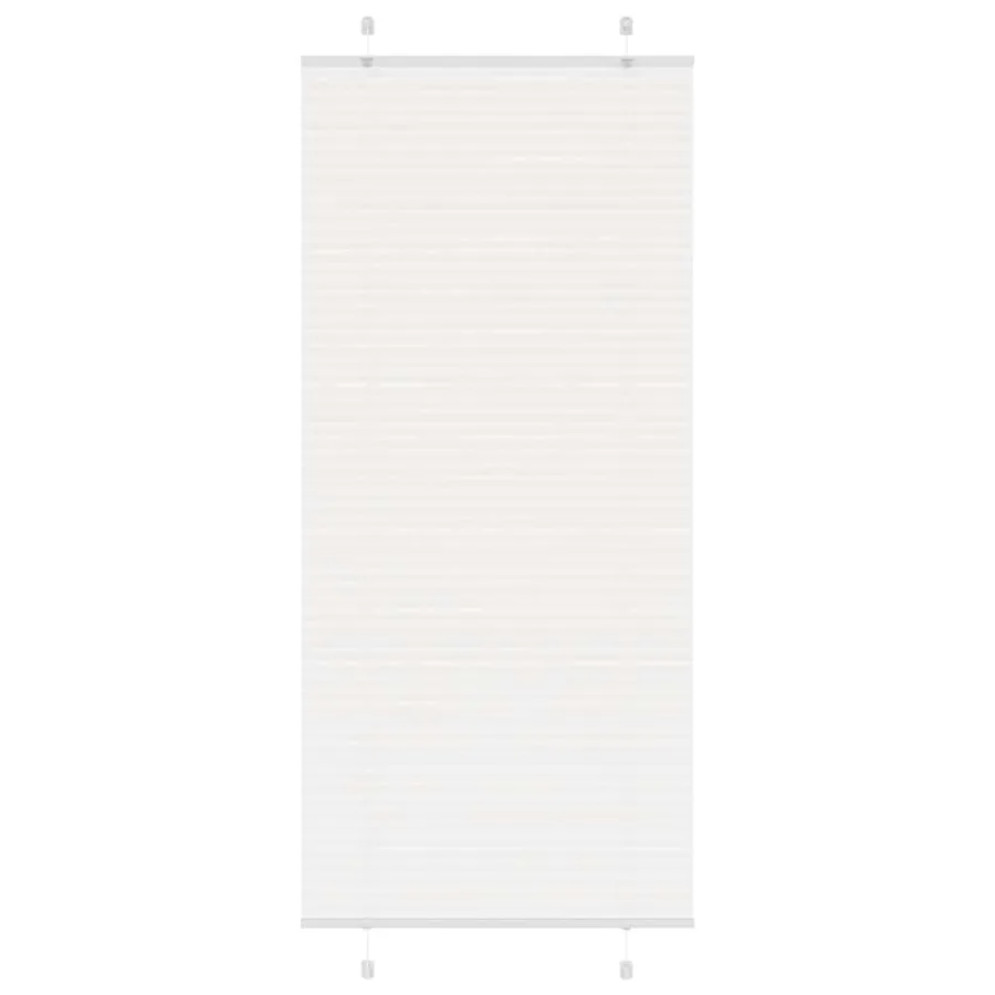Store plissé blanc 85x200 cm largeur du tissu 84,4 cm polyester