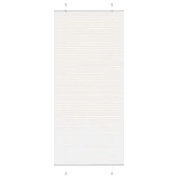 Store plissé blanc 85x200 cm largeur du tissu 84,4 cm polyester