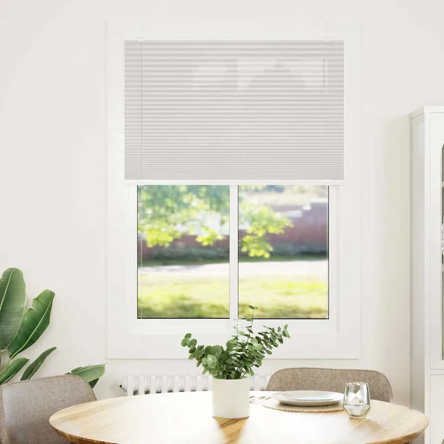 Store plissé gris clair 95x100 cm largeur du tissu 94,4 cm - 2