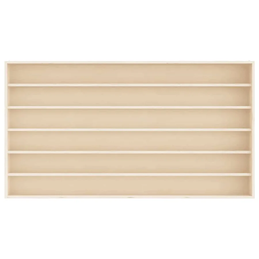 Vitrine de collection en bois avec 6 étagères 100x9x55 cm - 4