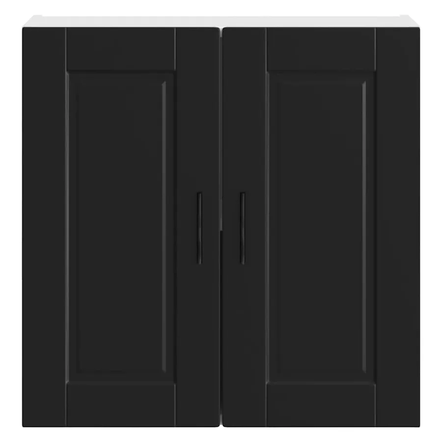 Armoire murale de cuisine Porto noir bois d'ingénierie - 6