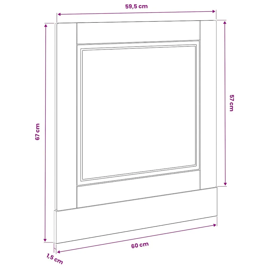 Panneau de lave-vaisselle Porto chêne sonoma 60x1,5x57 cm - 8