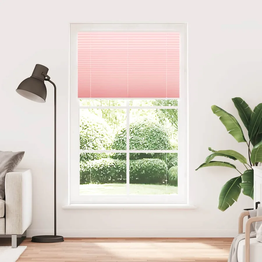 Store plissé rose 120x200 cm largeur du tissu 119,4cm polyester - 2