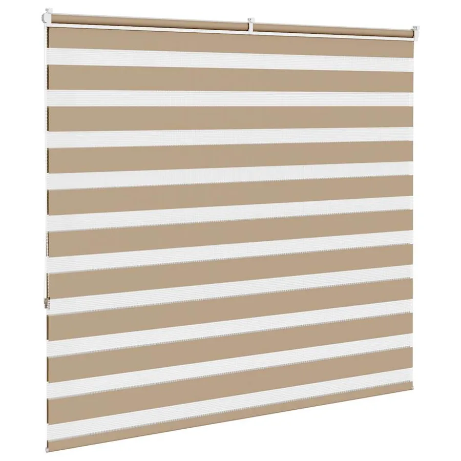Store zèbre marron sable largeur du tissu 155,9cm polyester - 4