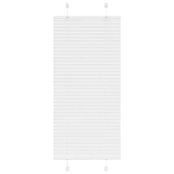Store plissé blanc 55x150 cm largeur du tissu 54,4 cm polyester