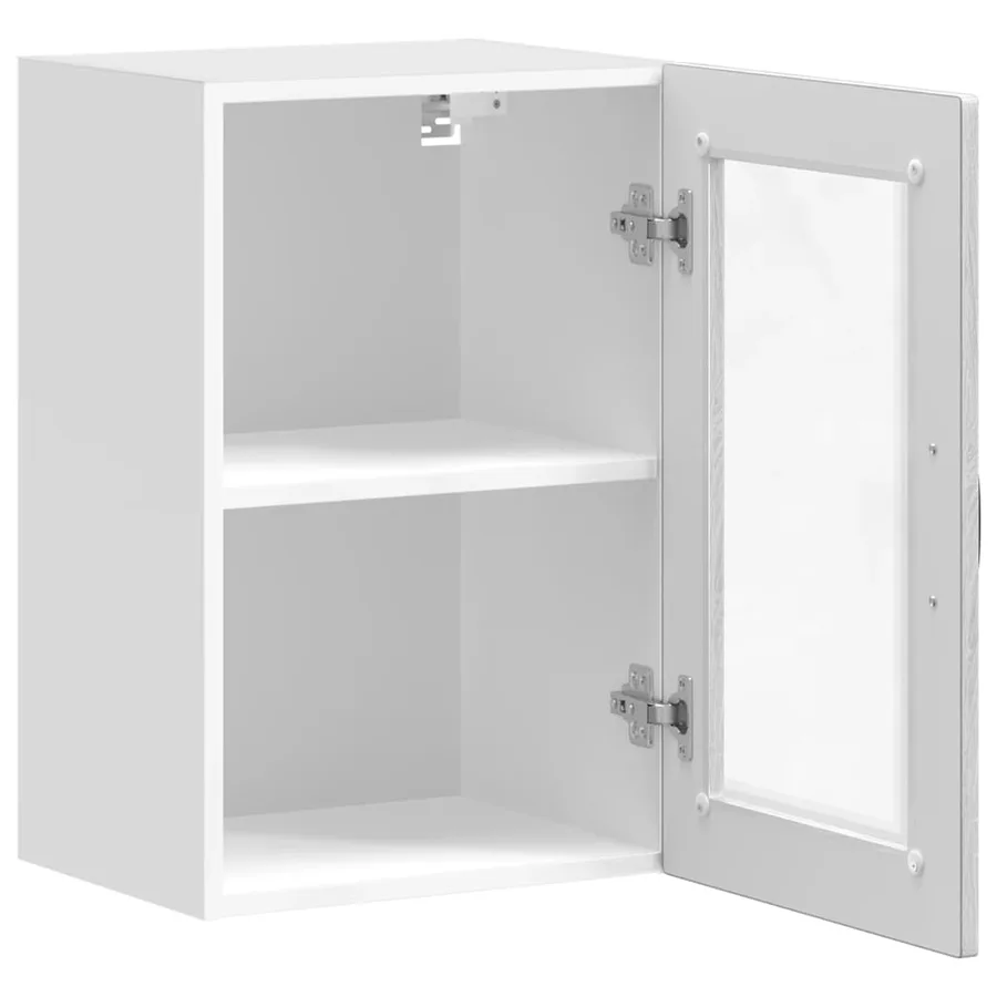 Armoire murale de cuisine avec porte en verre Porto sonoma gris - 6