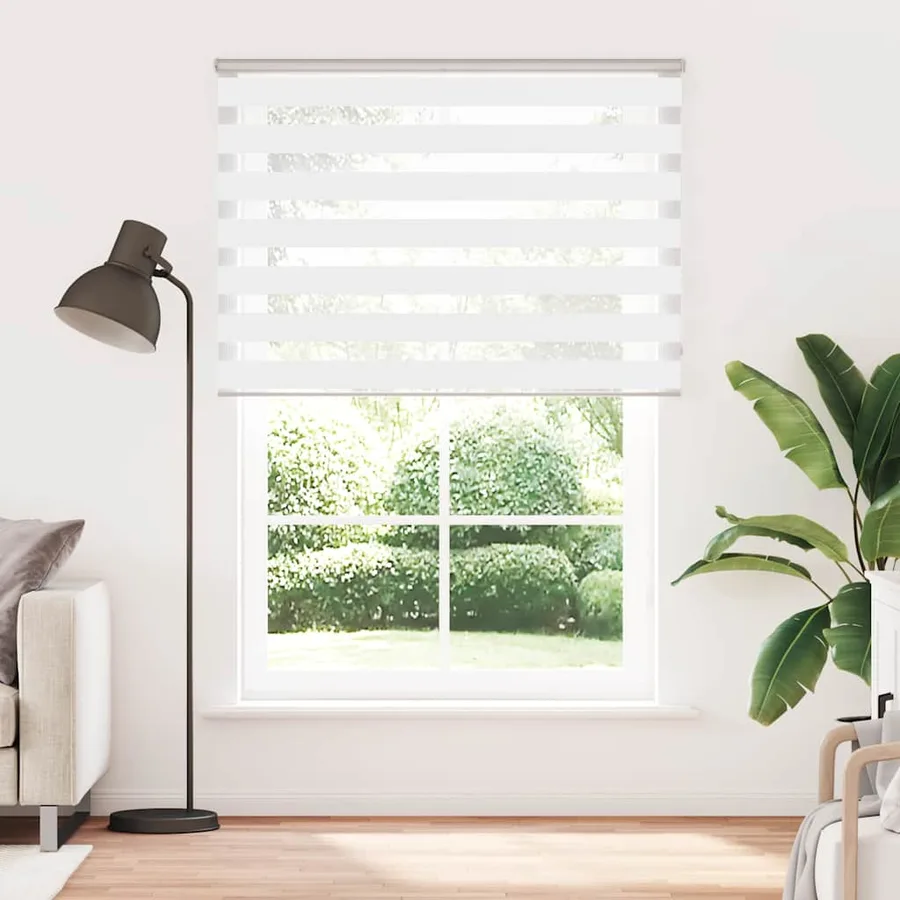 Store zèbre blanc 165x230 cm largeur du tissu 160,9cm polyester - 2