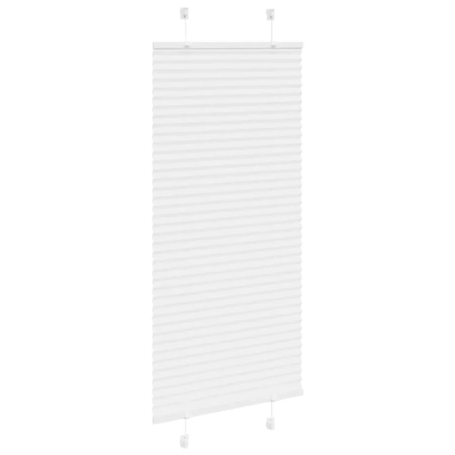 Store plissé blanc 65x150 cm largeur du tissu 64,4 cm polyester - 3
