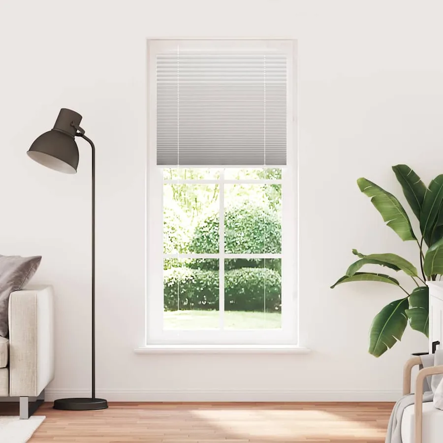 Store plissé gris clair 90x200 cm largeur du tissu 89,4 cm - 2
