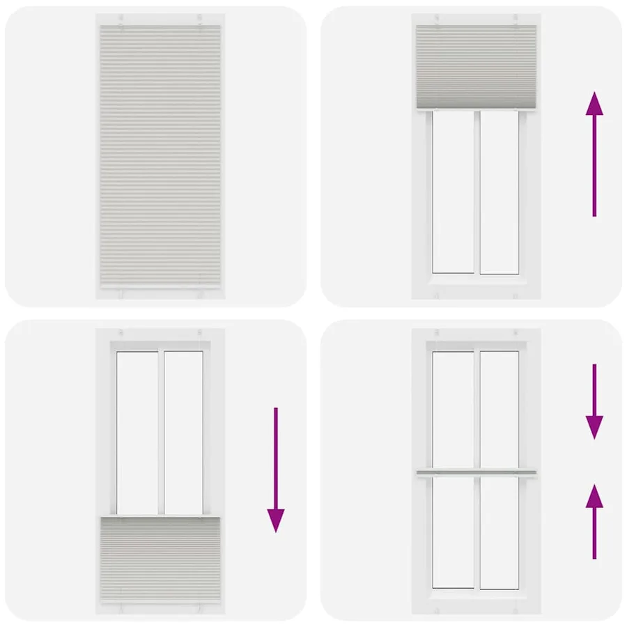 Store plissé gris clair 90x200 cm largeur du tissu 89,4 cm - 7