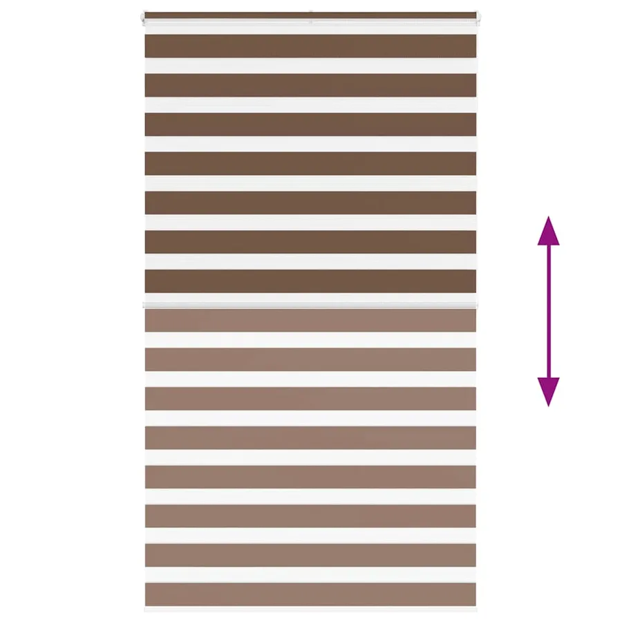 Store zèbre marron 125x200cm largeur du tissu 120,9cm polyester - 5