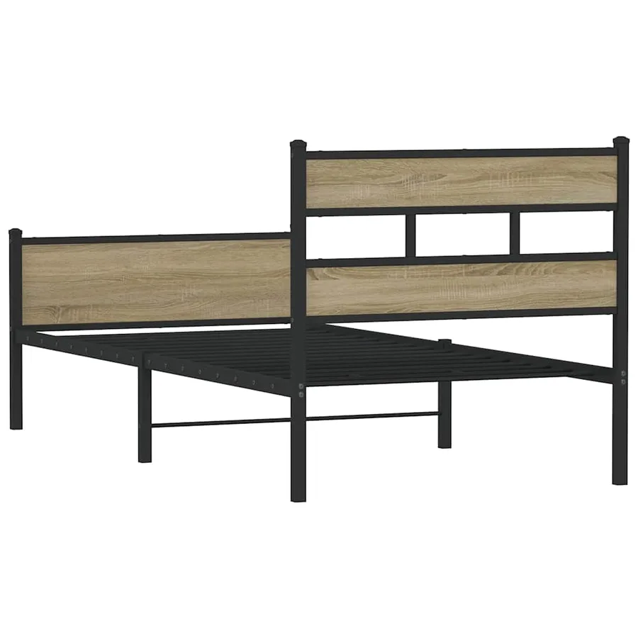 Cadre de lit sans matelas chêne sonoma 90x200 cm - 6