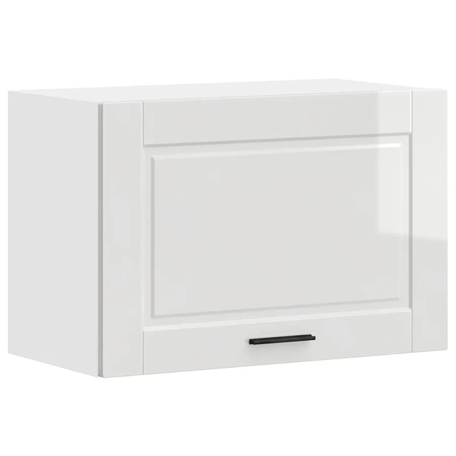 Armoire murale de cuisine Porto blanc brillant bois ingénierie - 2