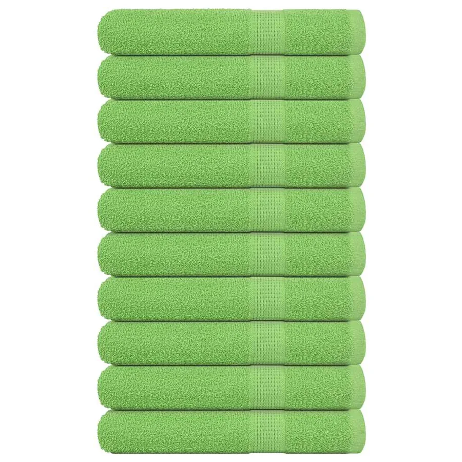 Serviettes de sauna FROGN 10 pcs vert pomme 80x200 cm 360 g/m²