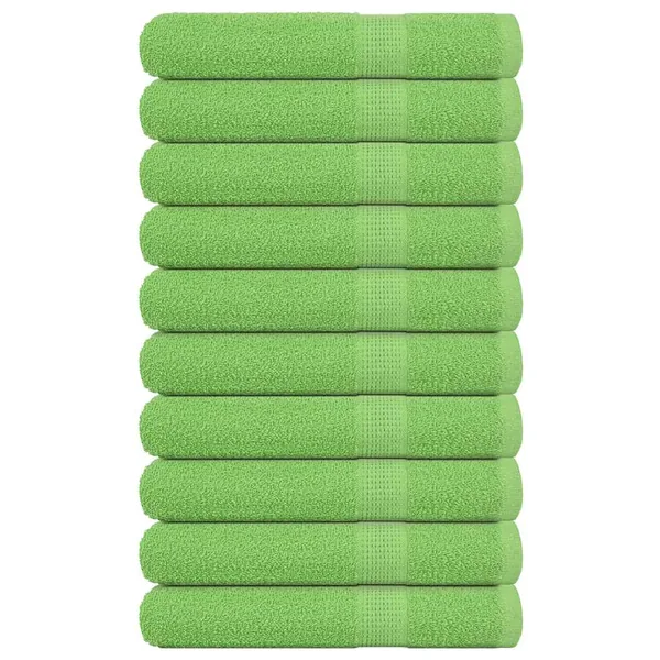 Serviettes de sauna FROGN 10 pcs vert pomme 80x200 cm 360 g/m²